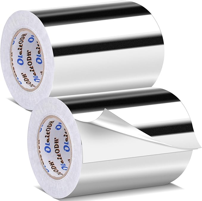 2 Pack Aluminum Foil Tape Bulk - 6 Inch x 55 Yards - Heavy Duty Metal Duct Tape, Aluminum HVAC Tape for Sealing & Patching, Air Ducts, Insulation Metal Repair, Professional Grade