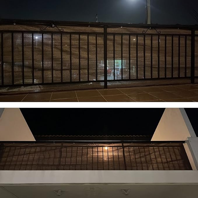 Fence Privacy Screen Balcony Sun Shade Cloth 3'3"x9'9" 80% Shade Fabric Outdoor Patio Screens Mesh Panels Apartments Railing Cover UV Protection for Backyard Garden Porch Deck