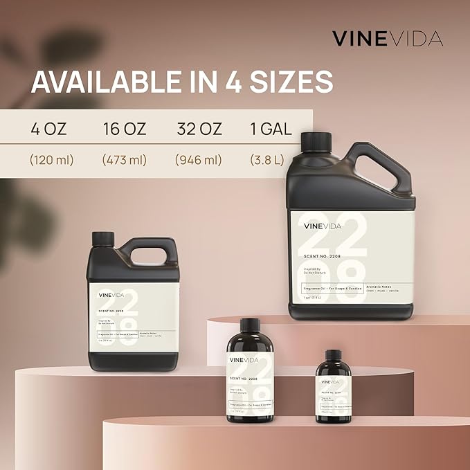 VINEVIDA Scent NO. 3512 Fragrance Oil - 32oz (2lbs) - Inspired by: Aqua di Fiori (Women) Fragrance Oil for Candle Making - Made in USA Candle Scents Scents for Soap Making