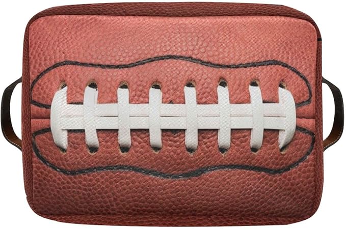 Football Rectangular Storage Basket Organizer Bin Shelf Baskets For Clothes Gifts For Home Office Dorm