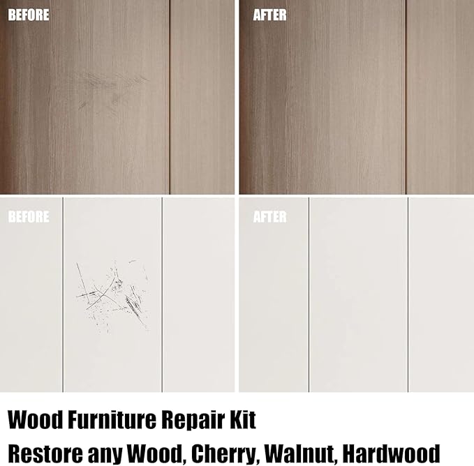 Wood Floor Repair Kit with 11 Colors Repair Wax Blocks, Upgrade Switch Wood Laminate Vinyl Furniture Repair Kit Floor Scratch Repair for Floor, Cabinet, Stairs