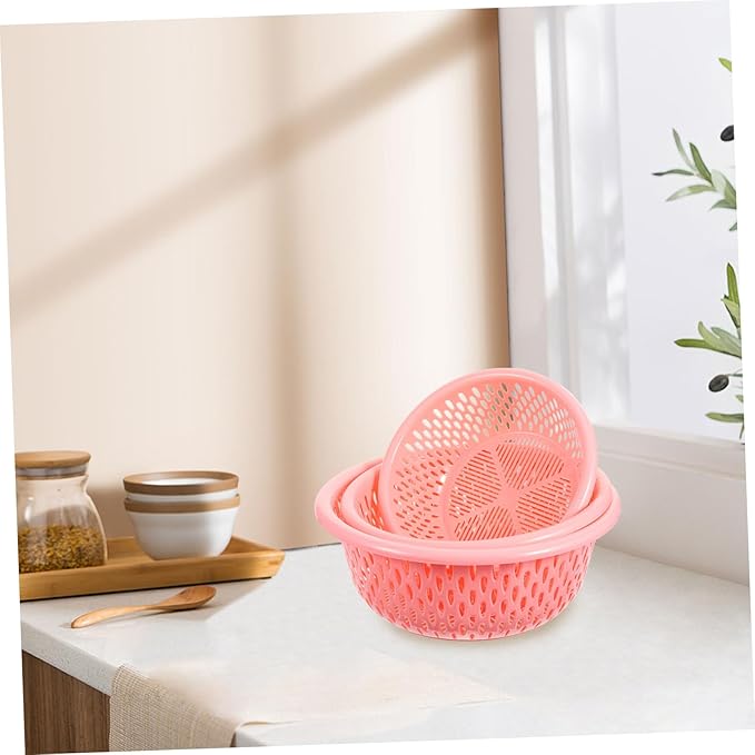 3-piece Sink Colander Strainer Basket Set Draining Basket for Food over Sink Colander Random Color
