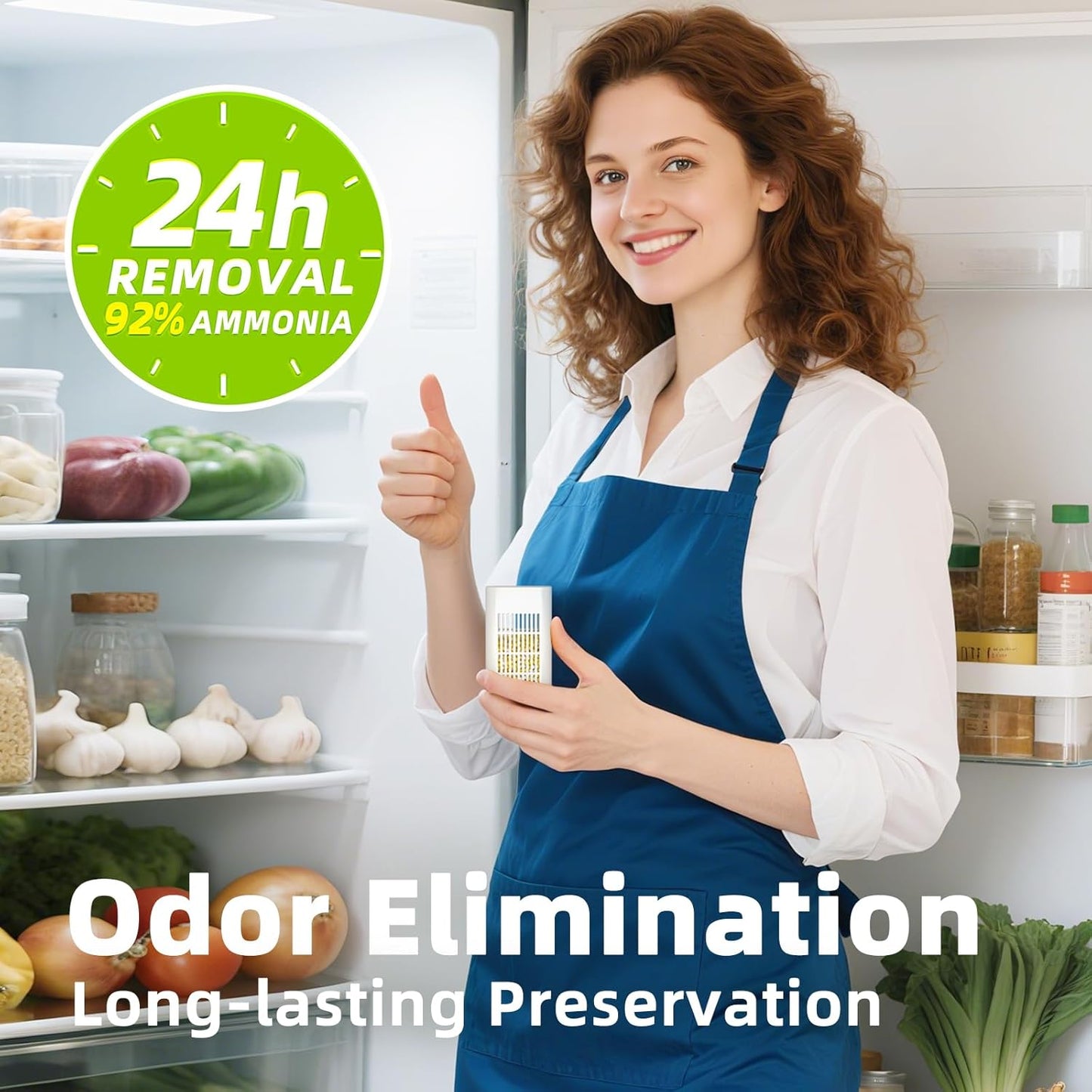 Strongest Refrigerator Deodorizer & Odor Eliminator – 12-Month Long-Lasting Freshness for Fridge, Shoe Cabinet & Car (1 Pack) | Fixory911