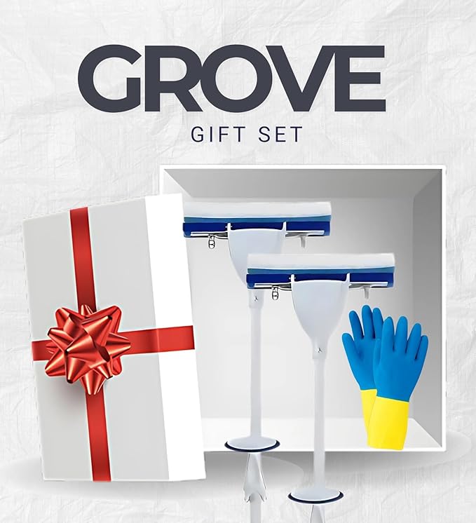 2X Magic Eraser 10 in. W Roller Mop with Scrub Brush Bundle with Cleaning Gloves β Dual-Action Mop for Tough Floor Messes with Built-in Scrubber β Gift Set (3 Items)
