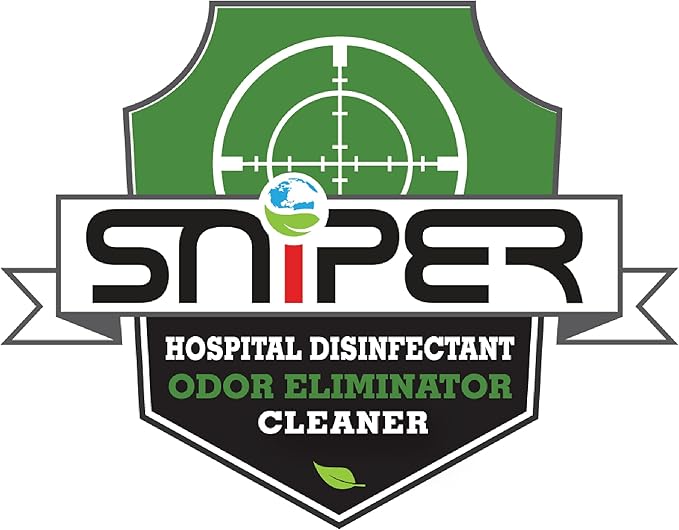 SNiPER Hospital Disinfectant, Odor Eliminator & All-Purpose Cleaner, 4 Ounce Spray, 6-Pack