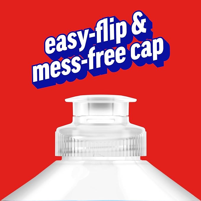 Ajax Ultra Dish Soap Lime Scent and Vinegar, Sparkling Clean Dishes, Mess-Free, Easy-Flip Cap, 52 fl oz Bottle