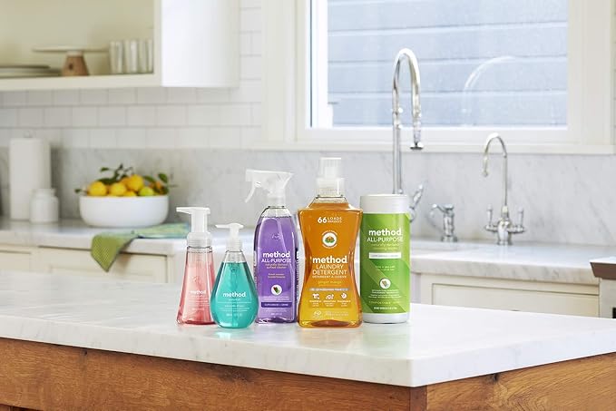 Method All-Purpose Cleaner Spray, Lime + Sea Salt, Perfect for Most Counters, Tiles and More, 28 Fl Oz, (Pack of 4)