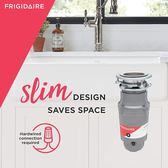Frigidaire 1/3 HP Direct Wire Garbage Disposal for Kitchen Sinks | FF03DISPD1