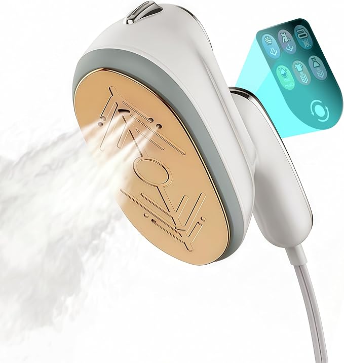 Travel Steamer for Clothes β 2026 Upgrade #1! 1300W Power γ160mL Tank & 10s Heat-Upγ, 110-240V, 180Β° Rotating Handle, 6 Modes Ultra-Slim LCD Display β Perfect for Home & World Travel.