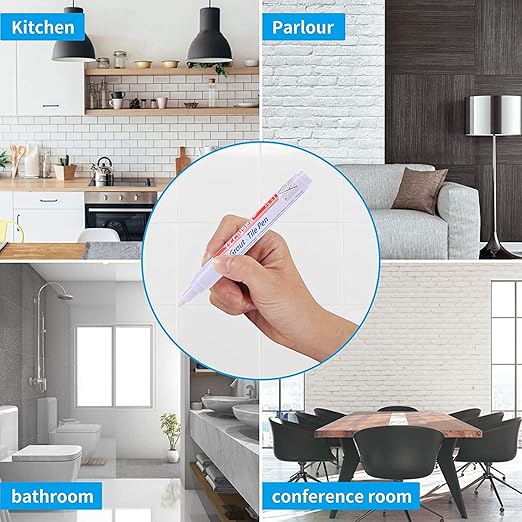 7 Pieces Grout Pen Home Tile Grout Wall Pen Restorer Pen Repair Marker For Restoring Tile Wall Floor Bathrooms and Kitchen(Multicolor,7 Pieces)