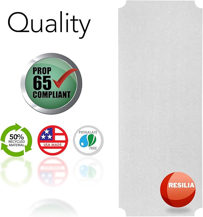 RESILIA Shelf Liner Set for Wire Shelving Rack – 4 Pack, 24 Inch Long x 48 Inch Wide, Clear Plastic Vinyl Covers for Kitchen, Pantry, & Garage Racks, Made in The USA