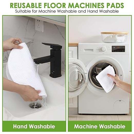 3 Pack 12" Floor Machine Pads Compatible with Oreck Commercial 550MC Orbiter Scrubber Machine, Microfiber Carpet Bonnet, Floor Buffer Pad for Deep Cleaning Tile (Stripper & Bonnet & Buffer)