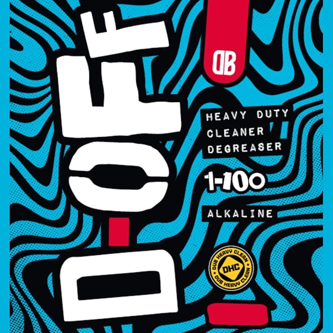DUB BOYZ D-OFF Heavy-Duty Cleaner & Degreaser, Industrial Strength, Cuts Through Grease and Grime, Safe on Metal, Plastic, Rubber, Biodegradable & Phosphate-Free (128 Fl Oz)
