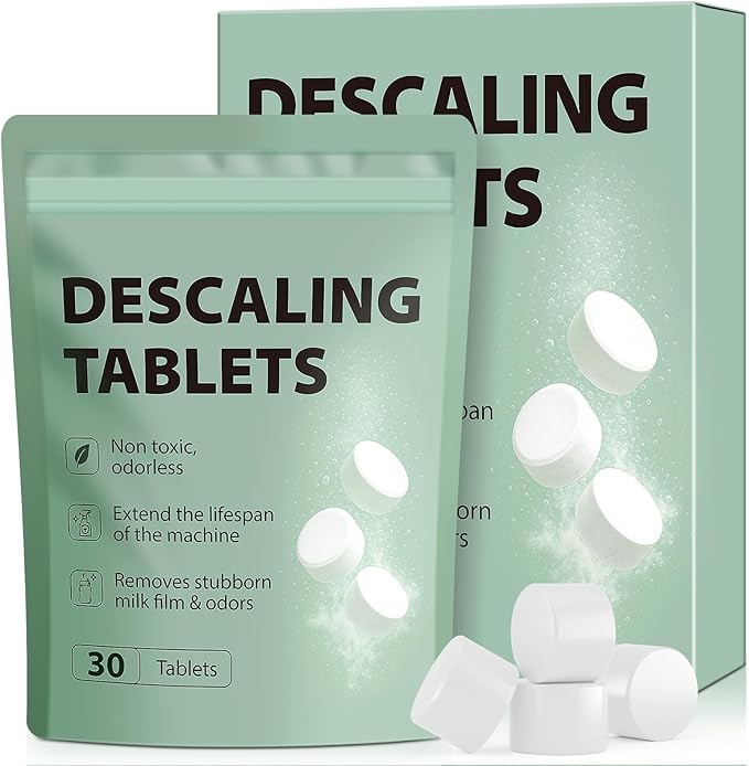 Descaling Tablets Descaler, 30 Count, Compatible with Momcozy, Baby Brezza Bottle Washer, Warmer, Sterilizer & Formula Maker, Descaler for Milk & Limescale Removal