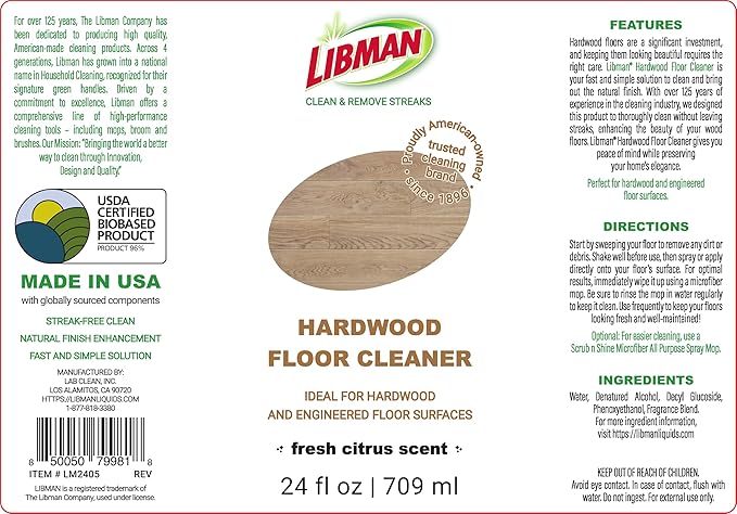 Libman Hardwood Floor Cleaner 24oz
