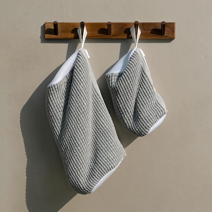 Shoe Washing Machine Bag, 2pcs Cabbirx Laundry Shoe Bag for Washer and Dryer Reusable, 360° Deep Cleaning With Durable Zipper, Washer Balls Include, Small Size for Kids (Gray, Kids)