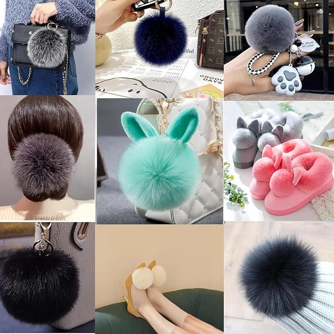 MIUPOO Craft Pom Pom Balls,Large Poms Costume Accessory, Pom pom Balls for Arts and DIY Creative Crafts Decorations,3 Inches,20 Pieces,Lake Blue.