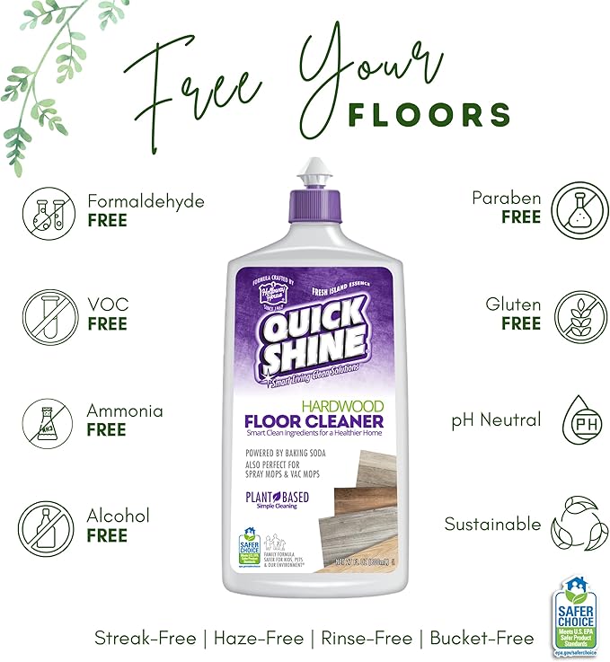 Quick Shine Floor Cleaner, Polish & Protectant Bundle (2 Packs)