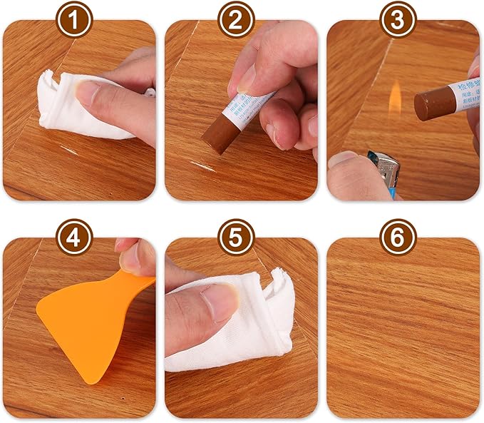 uxcell Furniture Repair Wax Crayons Kit, 20Pcs - Wood Filler Stick, Touch Up Furniture Markers - for Scratches Holes Tables Desks Wooden Floor Laminate Covers, Light Color Series