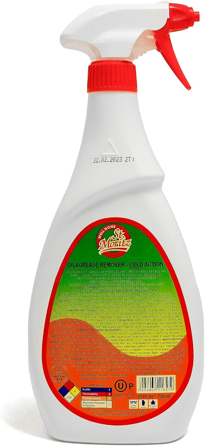 Well Done St. Moritz Oil & Grease Remover - Cold Action Fume Free, 27 Oz.
