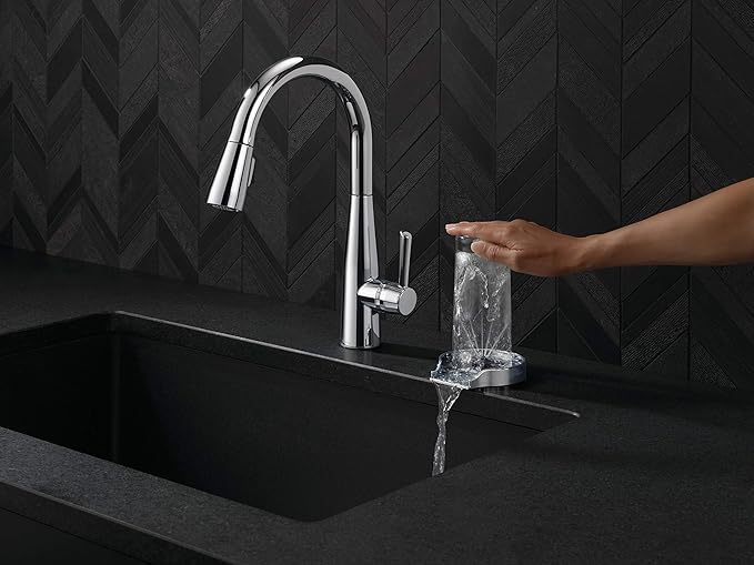 Delta Faucet Glass Rinser for Kitchen Sinks, Kitchen Sink Accessories, Bar Glass Rinser, Chrome GR150