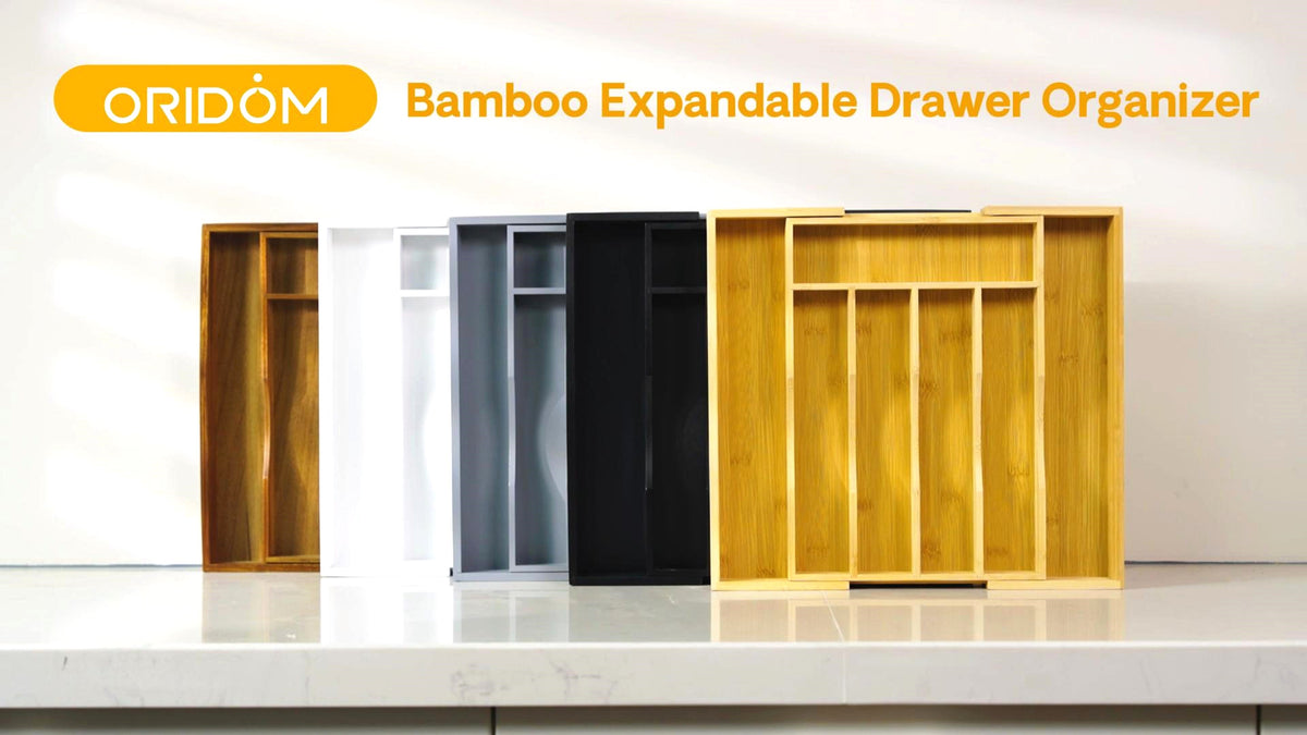 Expandable Bamboo Kitchen Drawer Organizer for Cutlery - Image 8