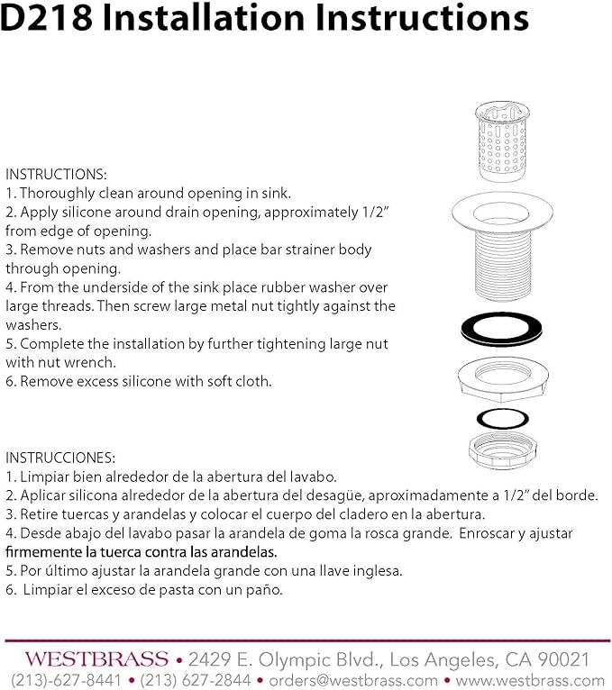 Westbrass D218-20 Junior Bar and Laundry Sink Drain Assembly with Removable Strainer Basket, Stainless Steel