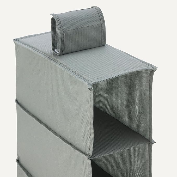 Amazon Basics 8-Tier Hanging Closet Shelf Shoe Organizer, 11.5 x 41 x 5.5 in, Dark Grey