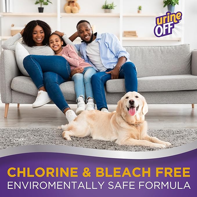urineOFF Puppy & Dog Pet Stain Remover | Freshly Scented Carpet Cleaner | Bio Enzymatic Stain & Urine Odor Eliminator | Pet Safe Cleaner | 32 oz.