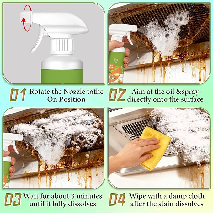 2026 Fly Spray Clèanse Household Formula Multi Purpose Appliance Hood Cleaner Kitchen Enzyme Appliances Cleanse Oven Range Hold Stove Electrolyzed Ion Spray 10.56oz(1pcs)