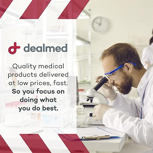 Dealmed Vinyl Exam Gloves - 100 Count Small, Powder-Free Disposable Medical Gloves, Latex-Free for Healthcare, Food Service & First Aid