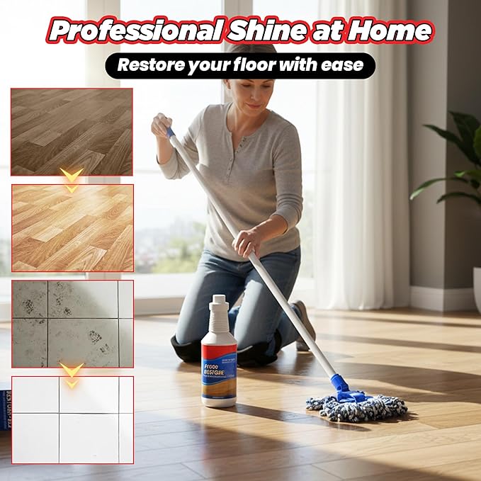 Floor Restore for Wood Floors: Floor Clean Restorer & Polish for Tile, Shine Wood, Laminate, Vinyl, Bamboo - Quick-Drying Flooring Protection Agent (3, 150 ml)