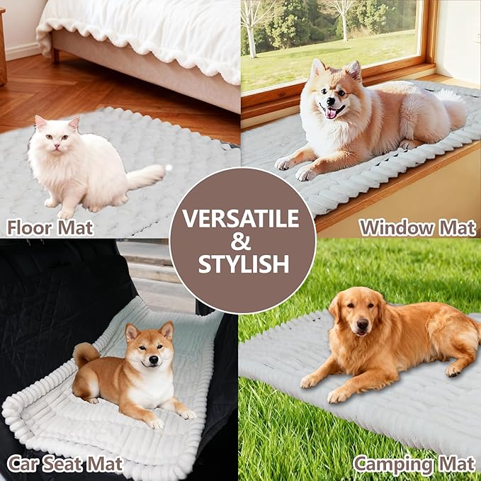 Waterproof Couch Cover for Dogs Washable,Non Slip Fuzzy Durable Couch Covers for 3 Cushion Sofa Pet Friendly Sofa Cover Dog Thick Soft Slipcovers Protector Couches Mat Bed (White, 27.6" x 70.9")