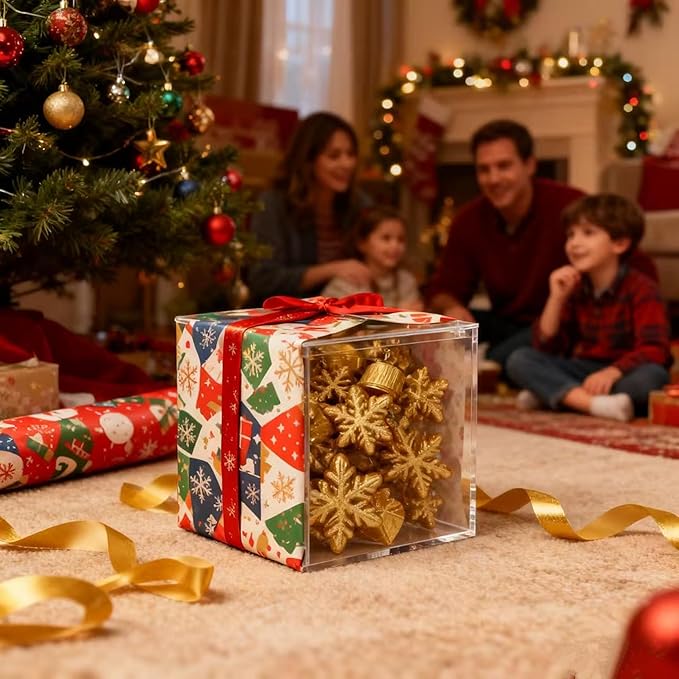 KissYou Acrylic Box Clear Storage Contanier with Lid Acrylic Hinged Lid Box Coffee Pod Holder Easter Candy Gift Box Transparent Display Case