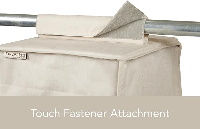Covermates Keepsakes Hanging Closet Organizer Set - Heavy Duty Material, Sturdy Interior Shelves, Includes Trays with Dividers - Closet Storage, Beige Heather