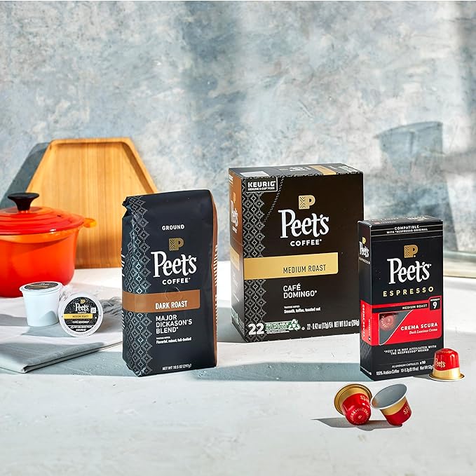 Peet's Coffee, Dark Roast Keurig K-Cup Pods - Chalet Blend 60 Count (1 Box of 60 K-Cup Pods)