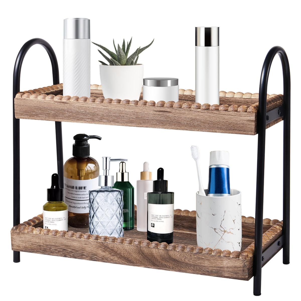 BDBDYEAY Bathroom Countertop Organizer, 2 Tier Vanity Organizer - Image 8