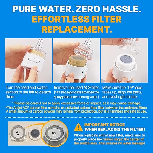Filtered Kitchen Sink Faucet Refill Filter For Clean Safe Water – Pure Carbon Filters for Kitchen, Pure Sediment Replacement Filter x 6 (AJ8510-FLT-6PC)