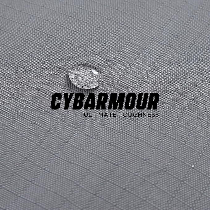 Cybarmour Chew Proof Dog Bed - Orthopedic Indestructible Dog Crate Pad - Outdoor Waterproof Kennel Mat for Aggressive Chewers - Large Breeds & Fits 36-Inch Crate - 35"x22", Black