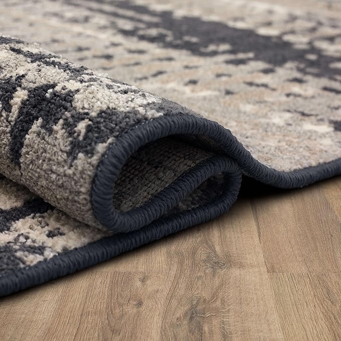 Mohawk Home Dutton Modern Abstract Stripe Gray 2' 1" x 5' Area Rug Perfect for Kitchen, Living Room, Dining Room