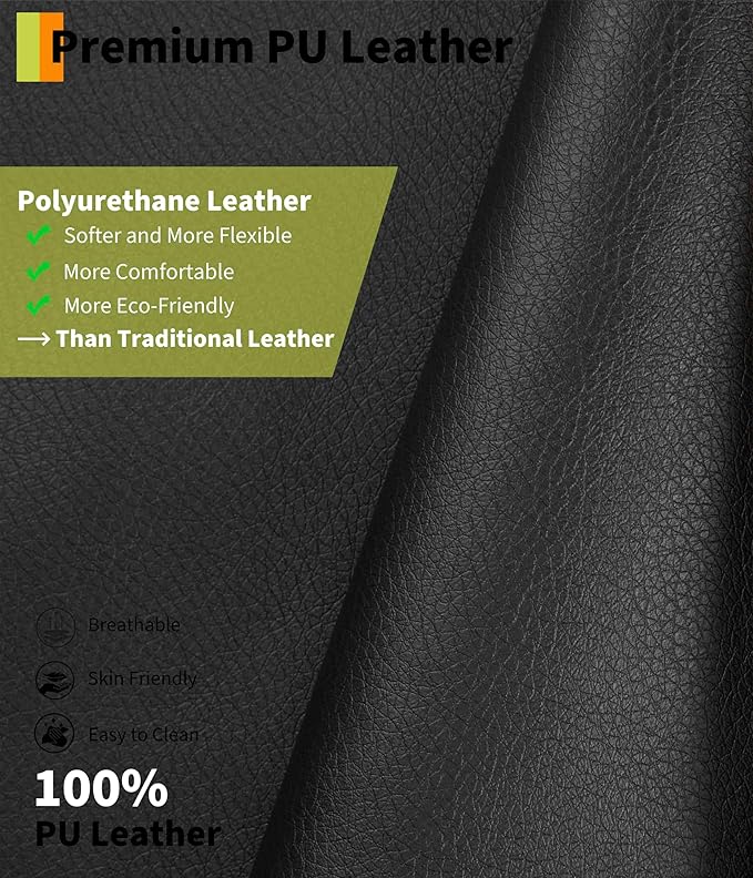 Garvee Recliner Chair for Adults, PU Leather Lazy Recliner Ergonomic Adjustable Single Sofa Enhanced with Side Pocket, Tall Back, Wide Arms & Padded Seat, Home Theater Seating for Living Room