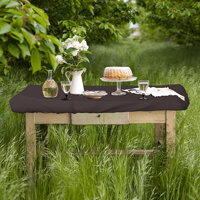 Covers & All Rectangle Table Top Cover, 12 Oz Waterproof UV & Weather Resistant Patio Table Cover, Outdoor Table Cover for Patio Furniture (70" L x 35" W x 5" H, Coffee)