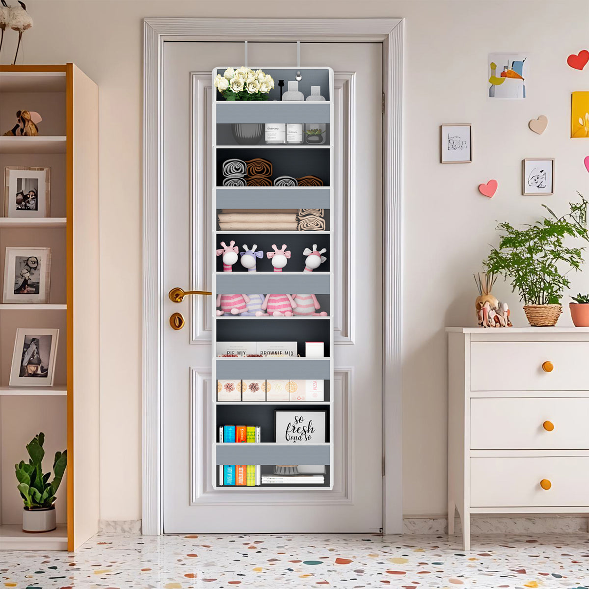 Over The Door Organizer - Over Door Storage Organizer with 5 - Image 8