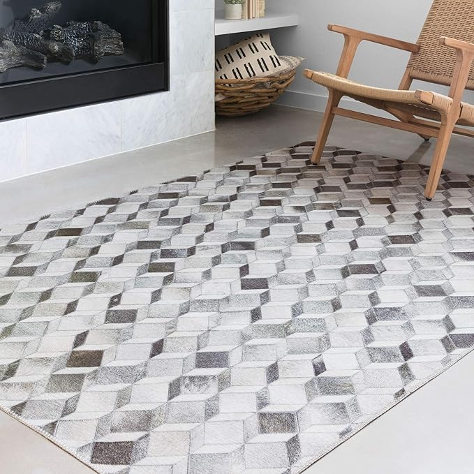 Loloi Maddox Collection MAD-02 Grey/Mocha 2'-3" x 3'-9" Accent Rug
