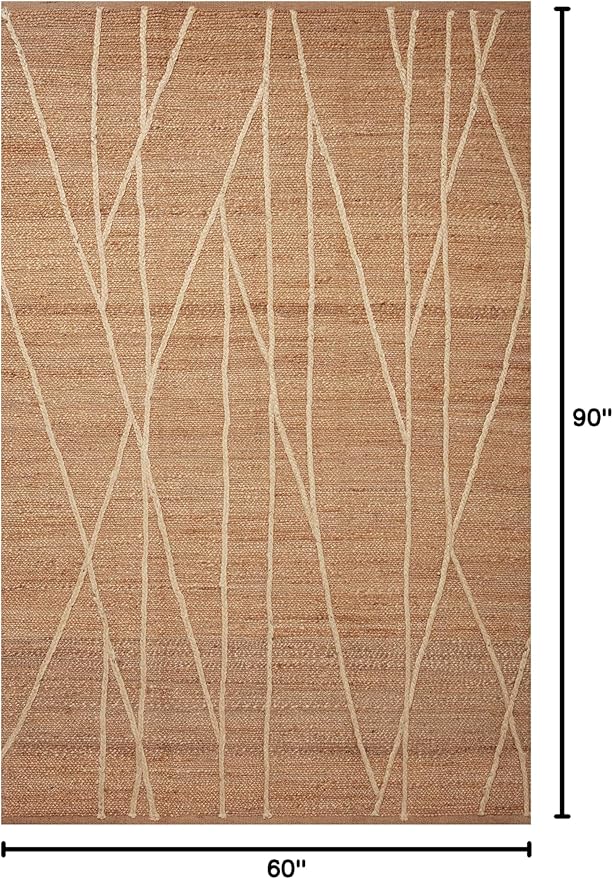 Loloi Bodhi Collection BOD-03 Natural/Ivory 5'-0" x 7'-6" Area Rug