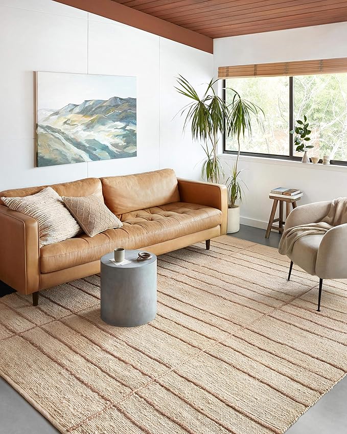 Loloi Bodhi Collection BOD-04 Ivory/Natural 7'-9" x 9'-9" Area Rug