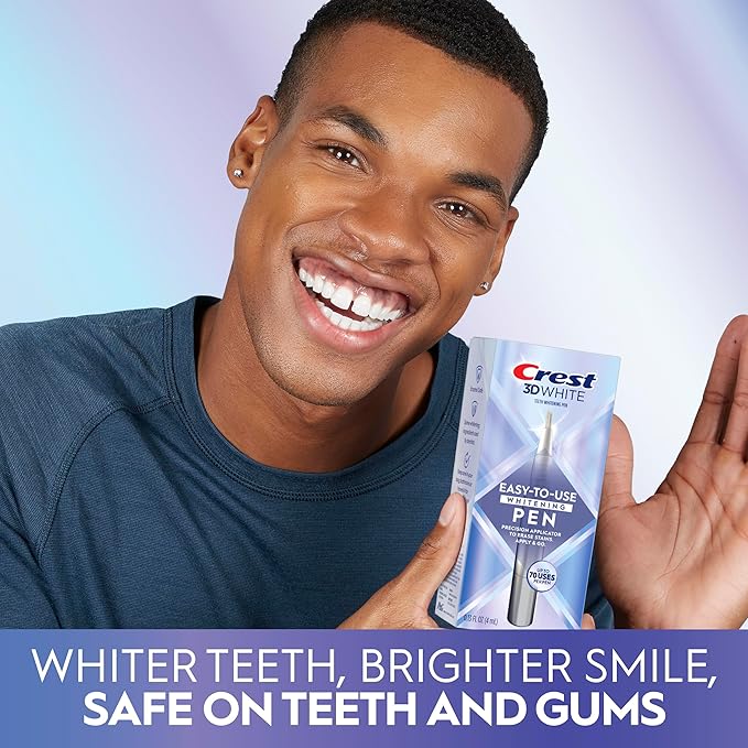 Crest 3DWhite Teeth Whitening Pen – Easy to Use,Erases Surface Stains – Up to 75 Uses per Pen-– Convenient,On-The-Go Teeth Whitening Solution,(Pack of 8)