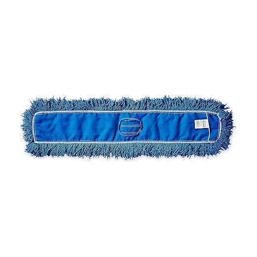 Rubbermaid Commercial Twisted Loop Synthetic-Dust Mop, 36-Inch Length x 5-Inch Width, Blue, Heavy Duty Mop for Floor Cleaning Office/School/Stadium/Bathroom