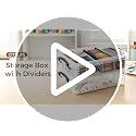 Citylife 2PC Storage Bins with Lids,Storage Box with Dividers - Image 8
