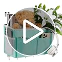 Bedside Caddy Organizer 5 Pockets and 4 Hooks for Bunk Bed Grey - Image 8